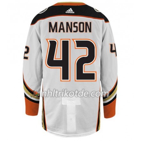 Anaheim Ducks Trikot JOSH MANSON 42 Adidas Weiß Authentic - Herren